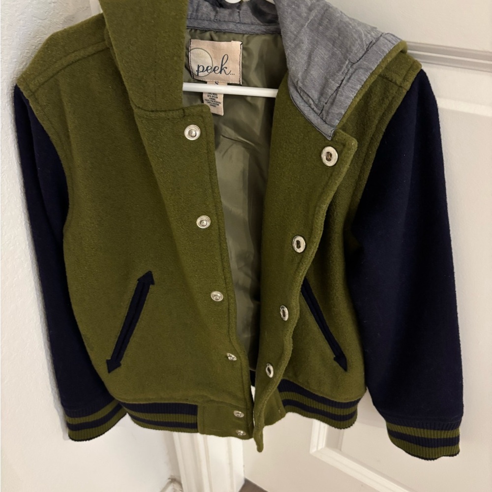 Peek Kids Olive and Navy Jacket
